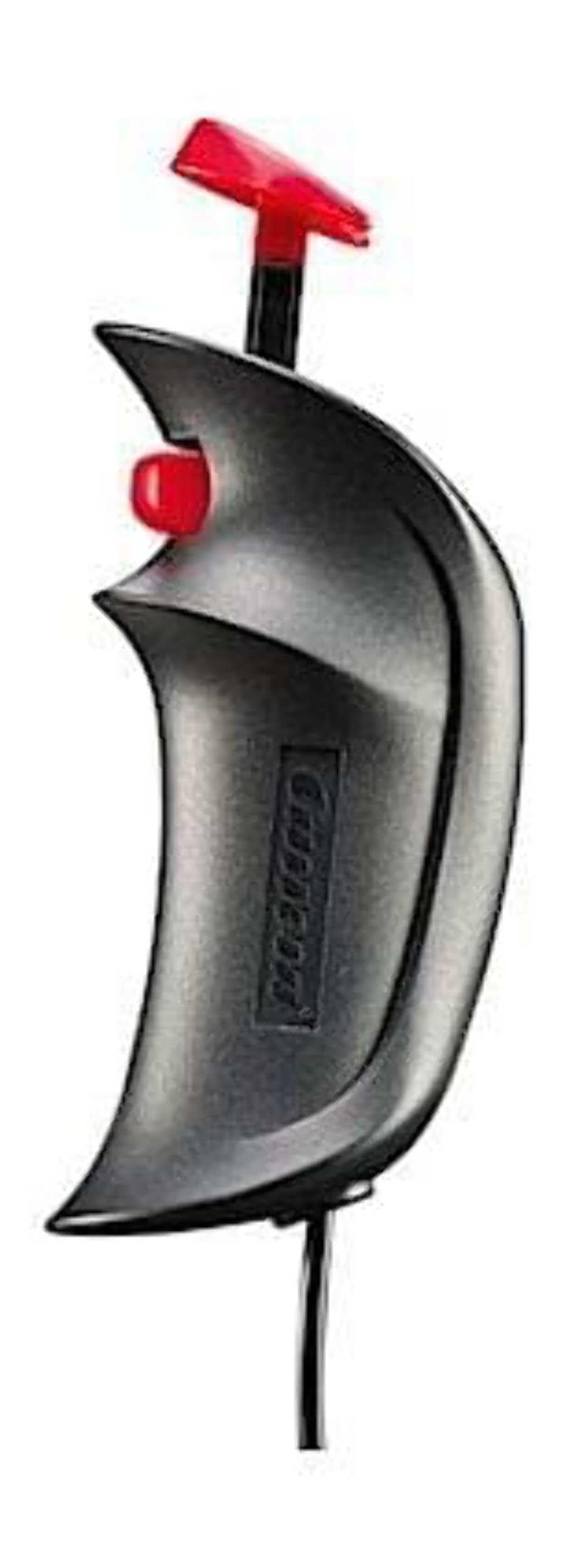 Carrera Go Speed Controller handheld control demonstrates precise, two-lane racing at home.