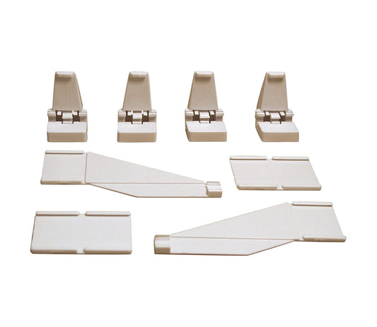 Carrera guardrail holders and connectors keep sections secure and aligned