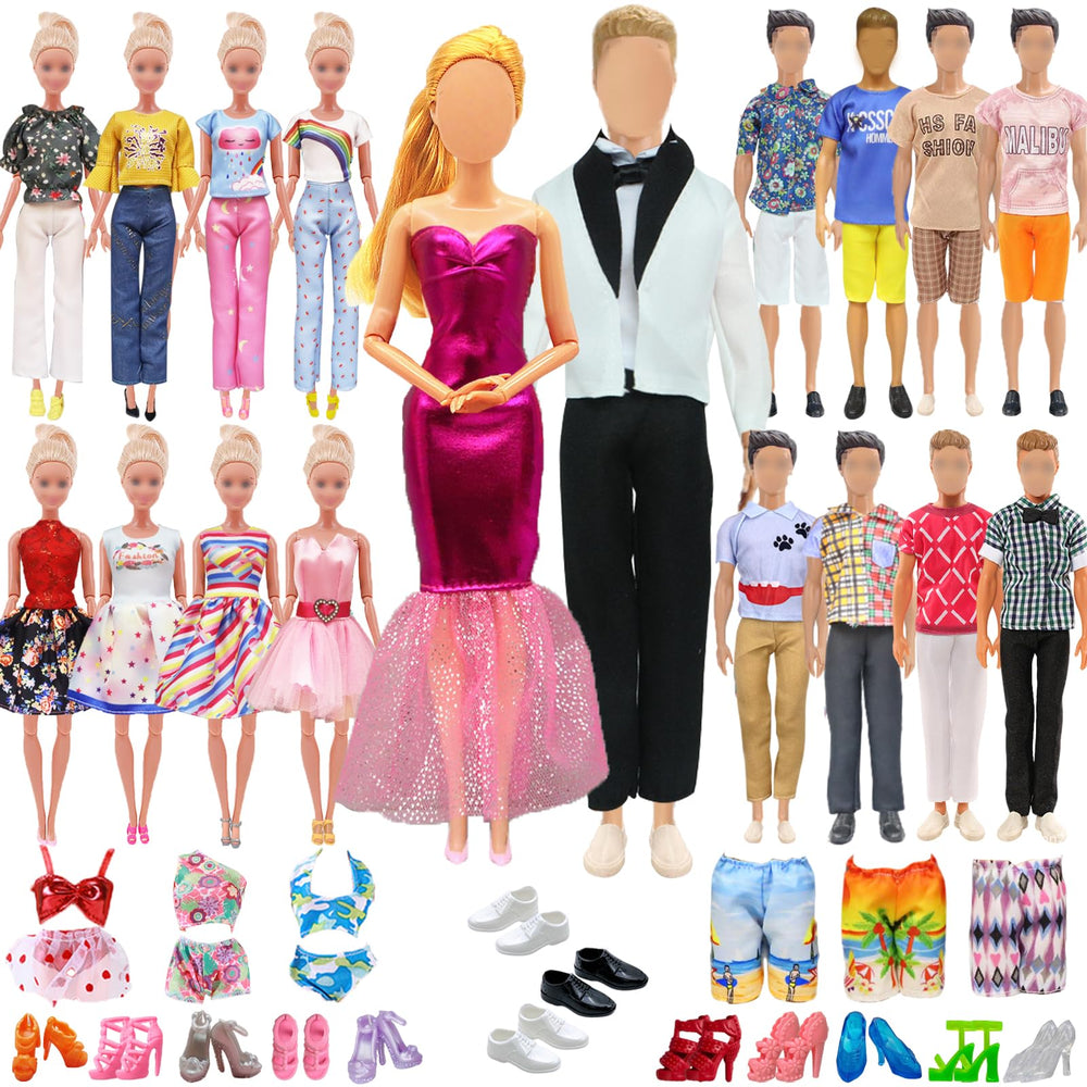 Carreuty 27pcs doll clothes party dress for imaginative play