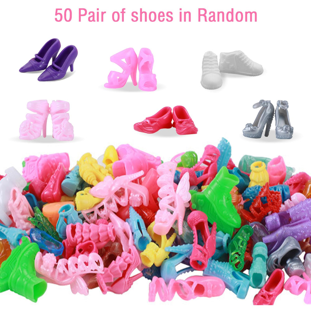Carreuty back-opening doll shoes for easy on and off fitting