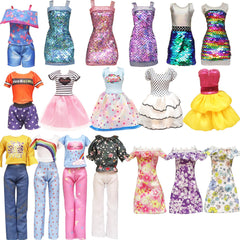 Carreuty sequins dresses set for 11.5 inch dolls, vibrant play outfits