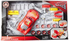 Cars 3 Transforming McQueen Tool Kit with hood open for engine tuning pretend play