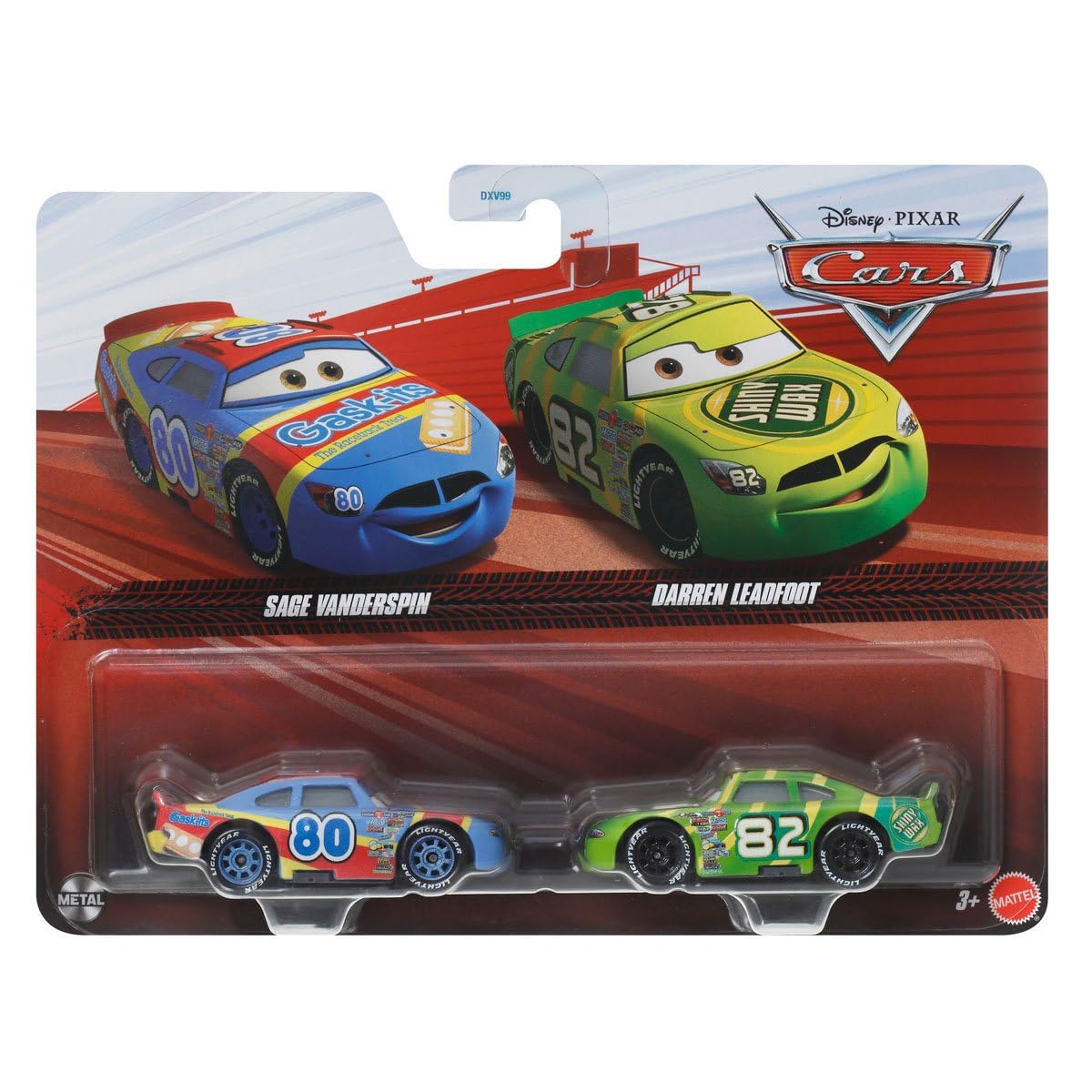 Disney Pixar Cars Shiny Wax 82 diecast car for imaginative racing.