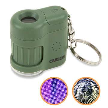 Carson MicroMini 20x UV fluorescence view for currency inspection