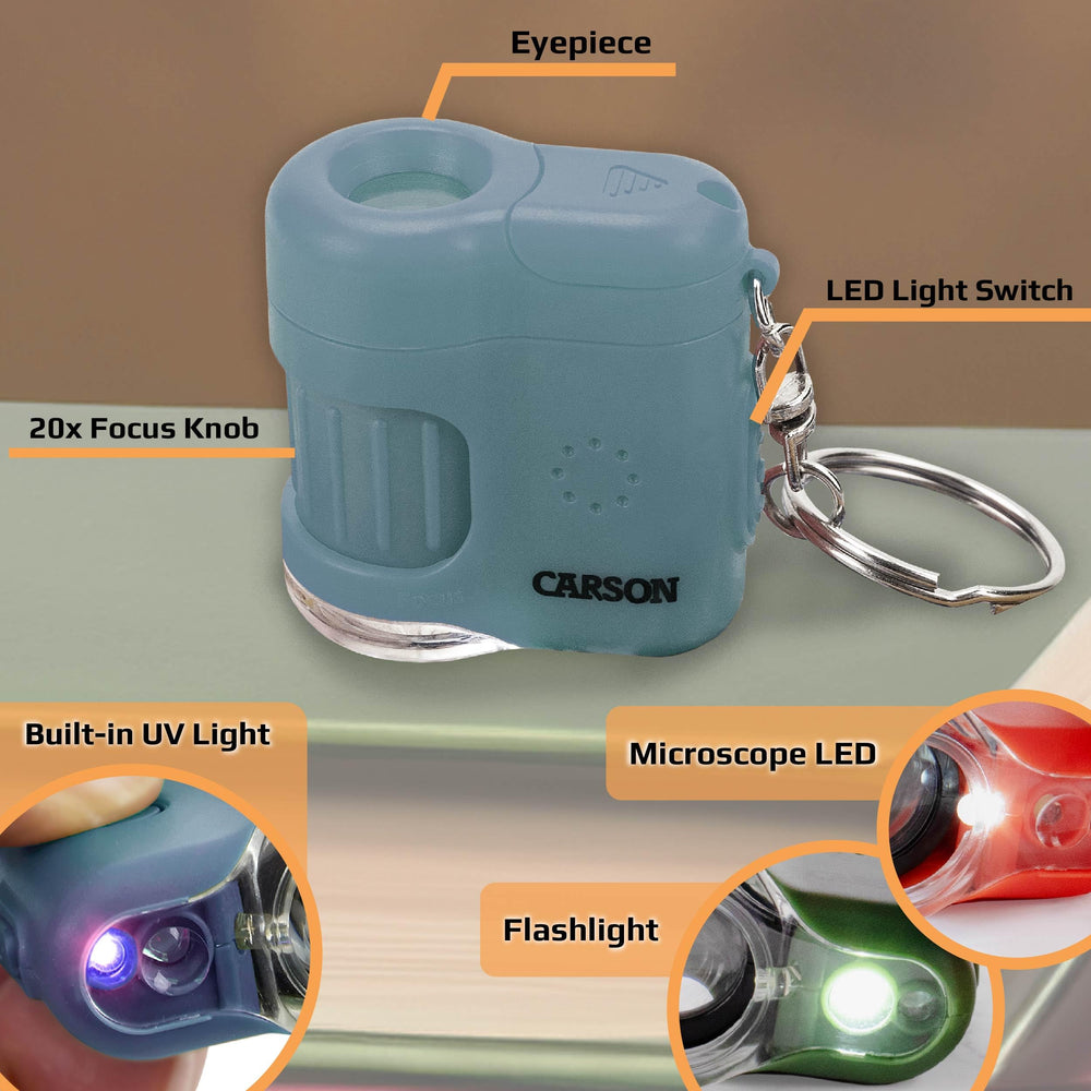 Carson MicroMini UV light highlights currency features and details