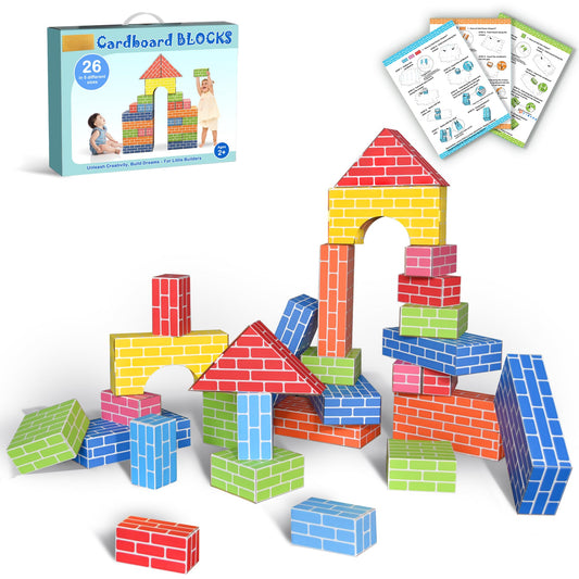 Cartboatoy cardboard blocks jumbo bricks ready for stacking play and creative construction.