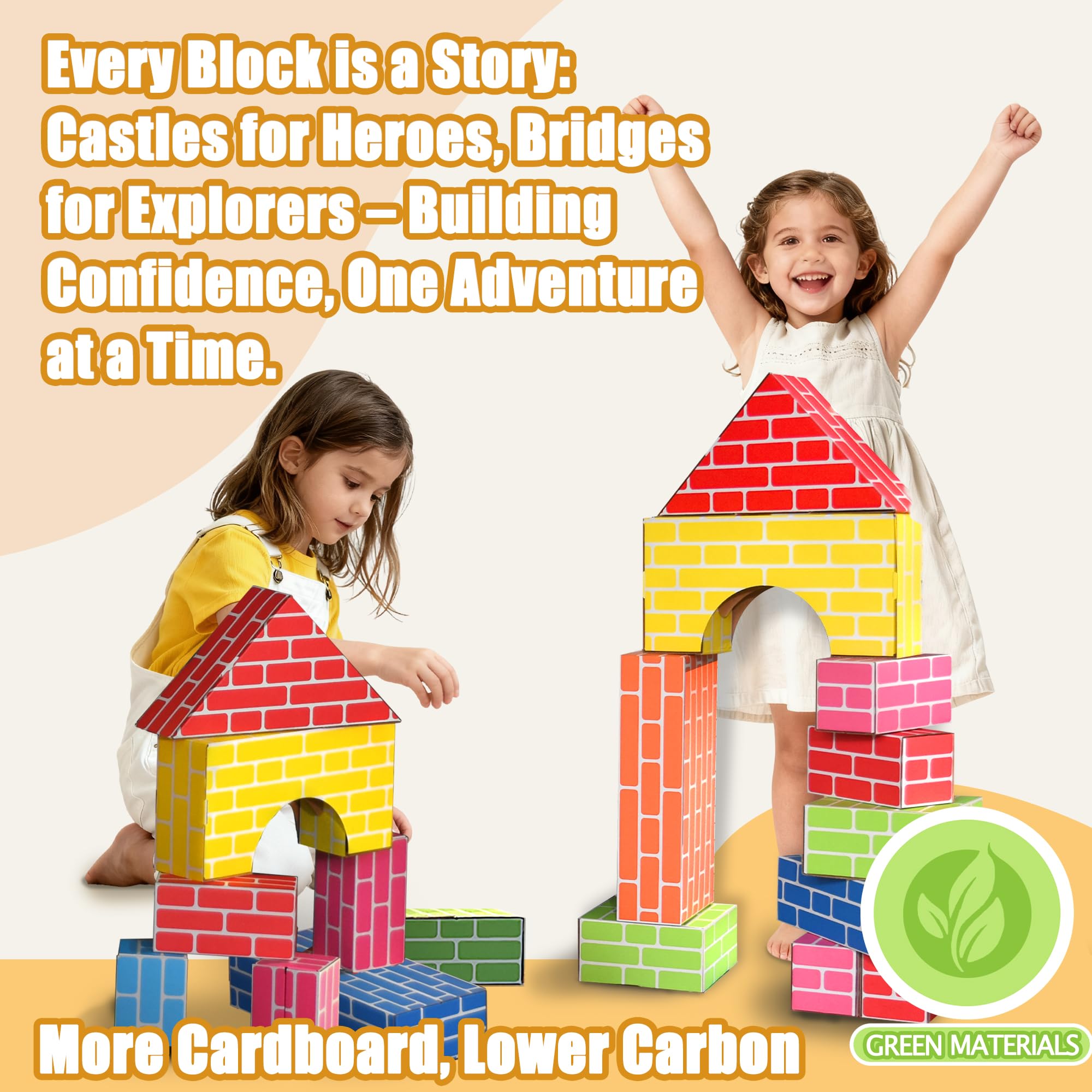 Cartboatoy lightweight blocks fit small hands for creative playtime