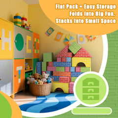 Lightweight yet durable, these blocks withstand rough toddler play.