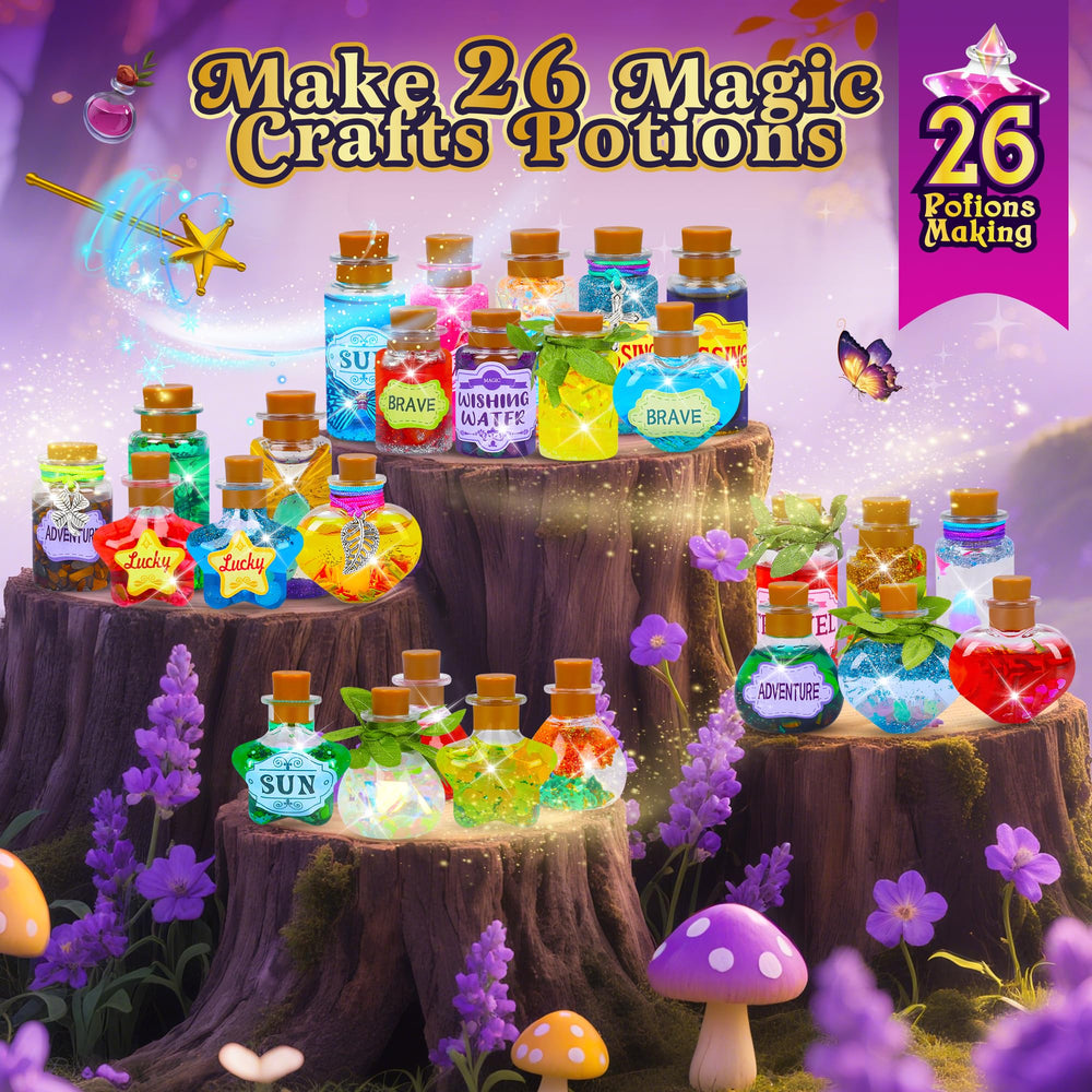 Cartell 26 Potions Recipes DIY highlights creativity with 11 recipes and space for custom spells.