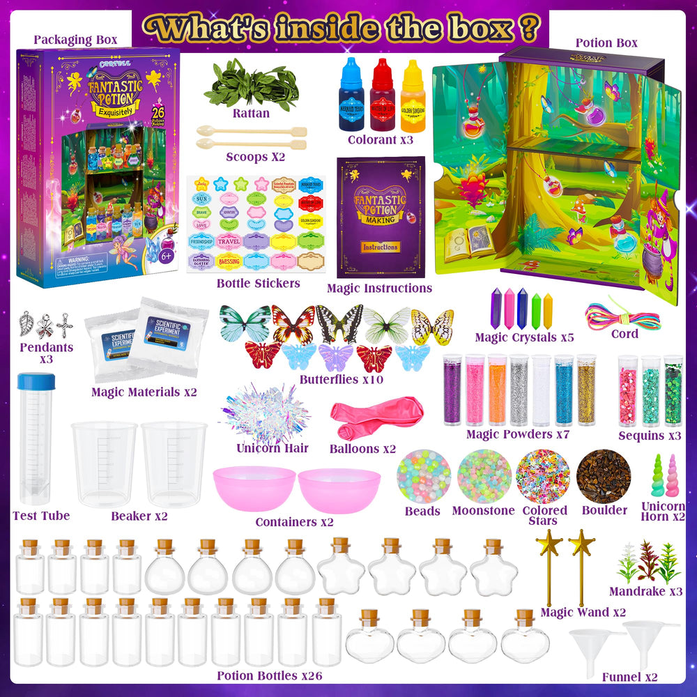 Cartell Fairy Magic Potions Kit DIY recipe book guides kids to craft spells