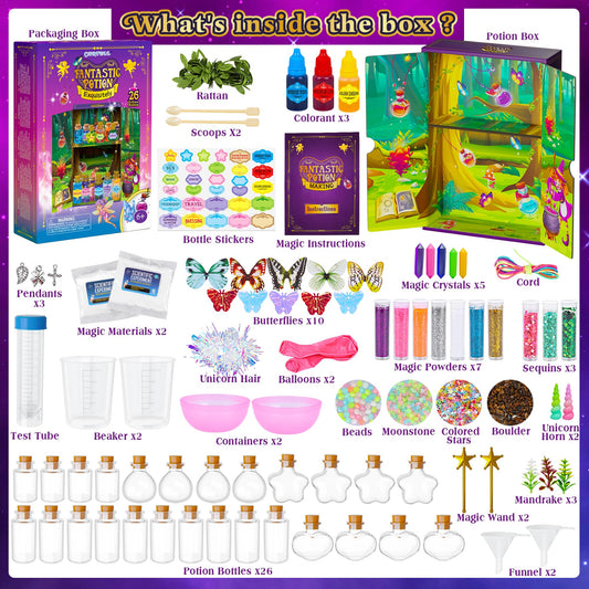 Cartell Fairy Magic Potions Kit DIY recipe book guides kids to craft spells