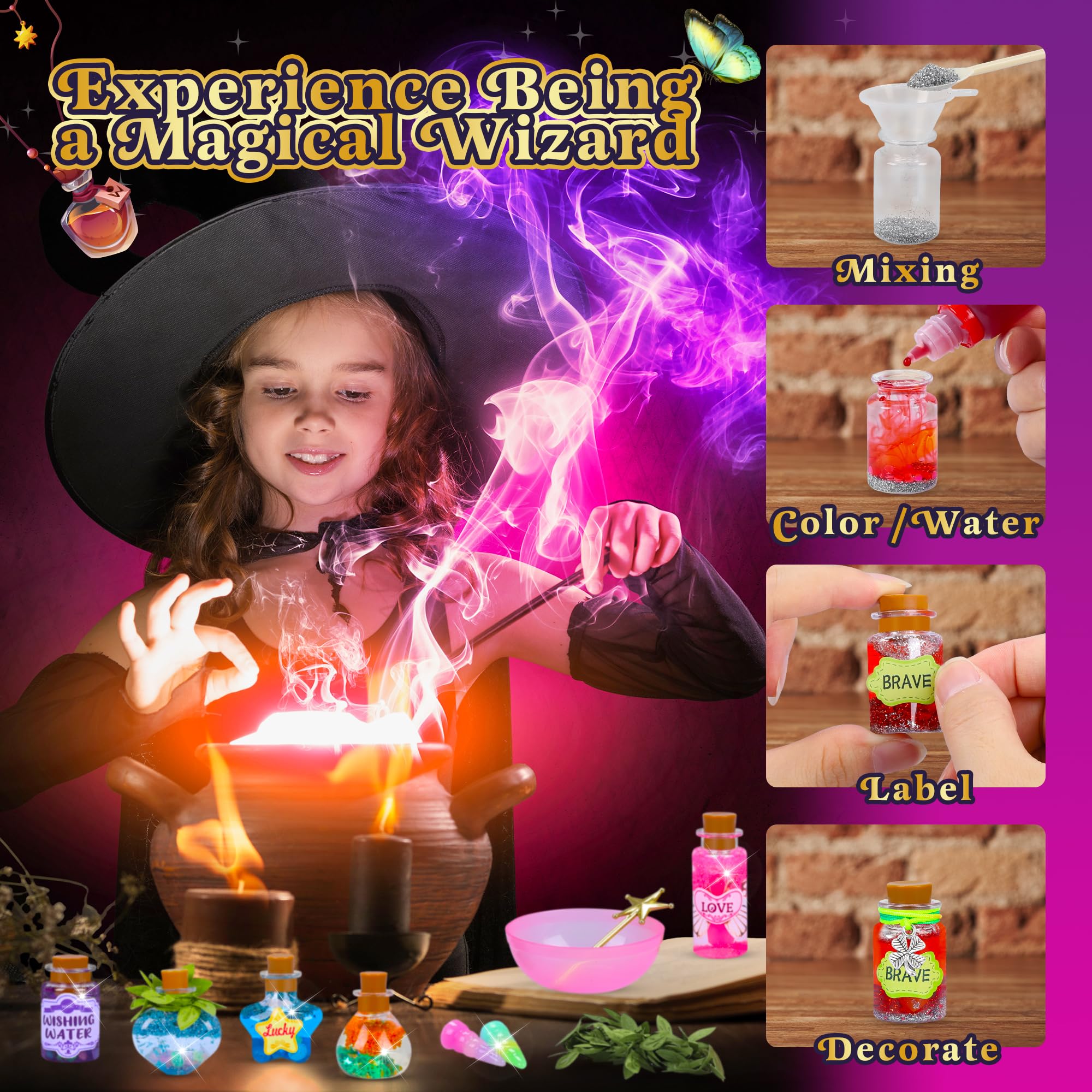 Cartell Fairy Magic Potions Kit 26 bottles invite creative experiments