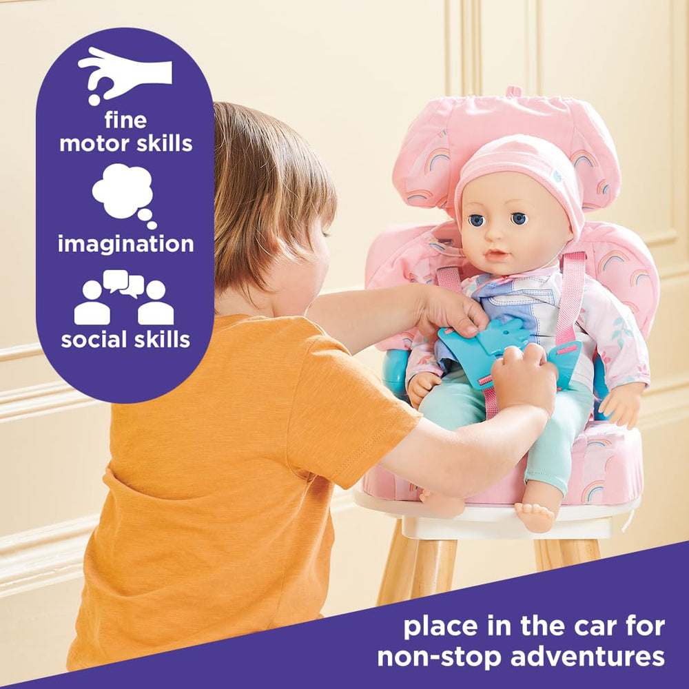 Casdon Baby Huggles doll seat fits dolls up to 14 inches for versatile play