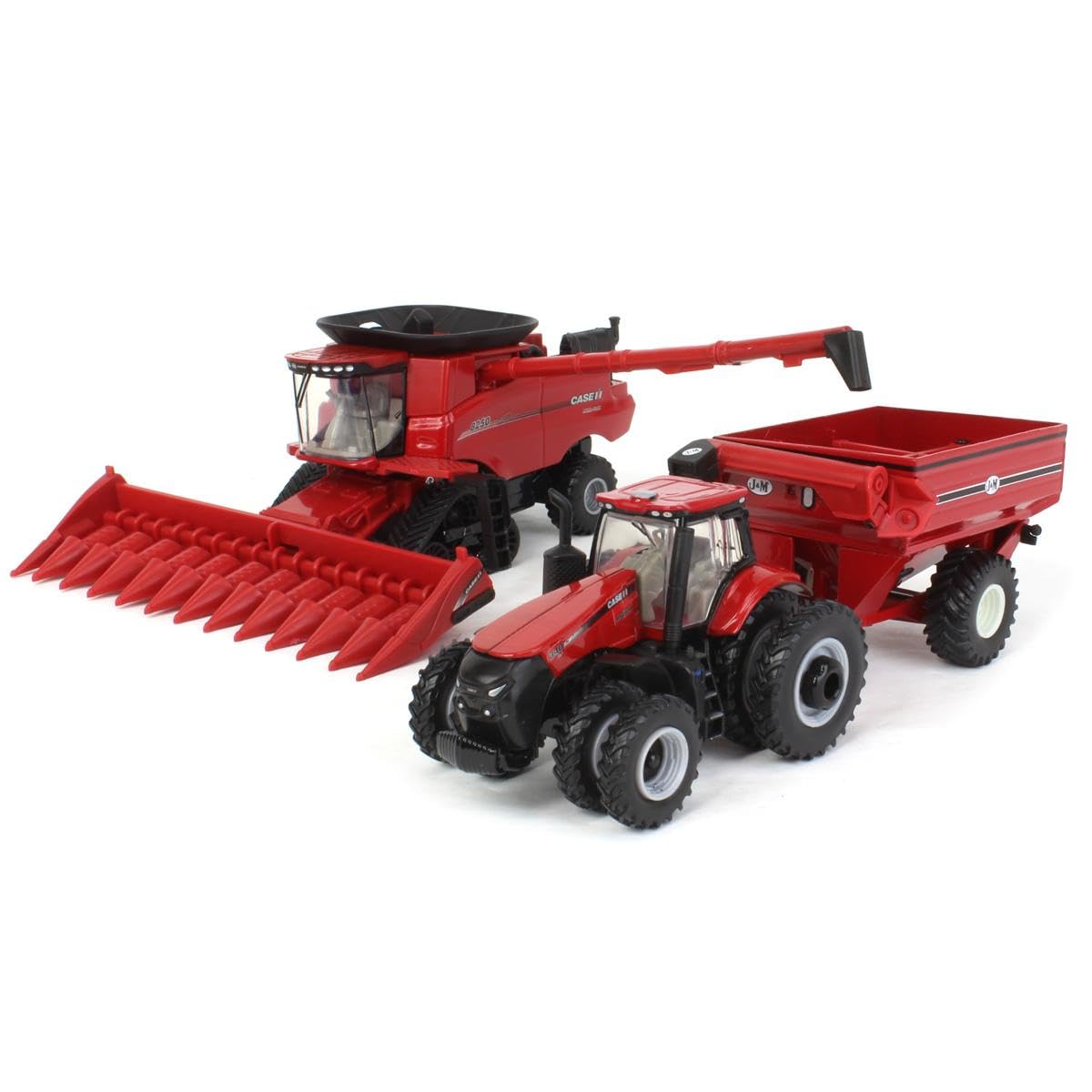 Case IH 8250 combine with grain head detail for collectors.