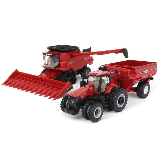 Case IH 8250 combine with grain head detail for collectors.