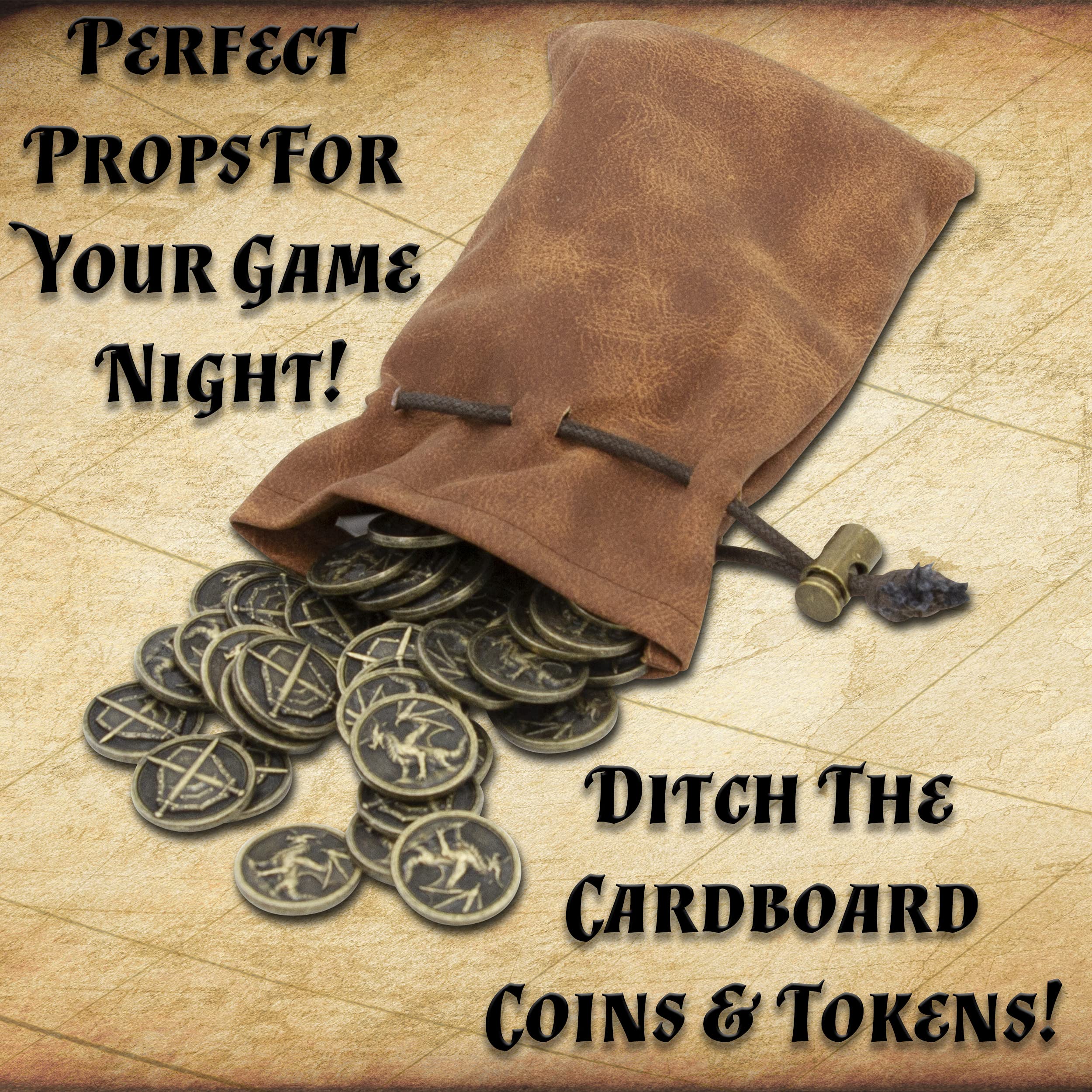CASEMATIX metal coins ready for travel and bulk storage in a pouch.