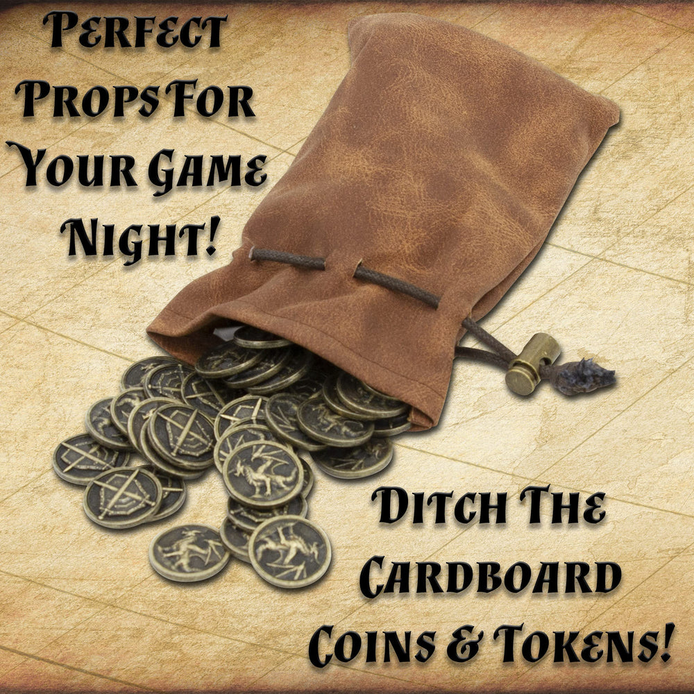 CASEMATIX metal coins ready for travel and bulk storage in a pouch.