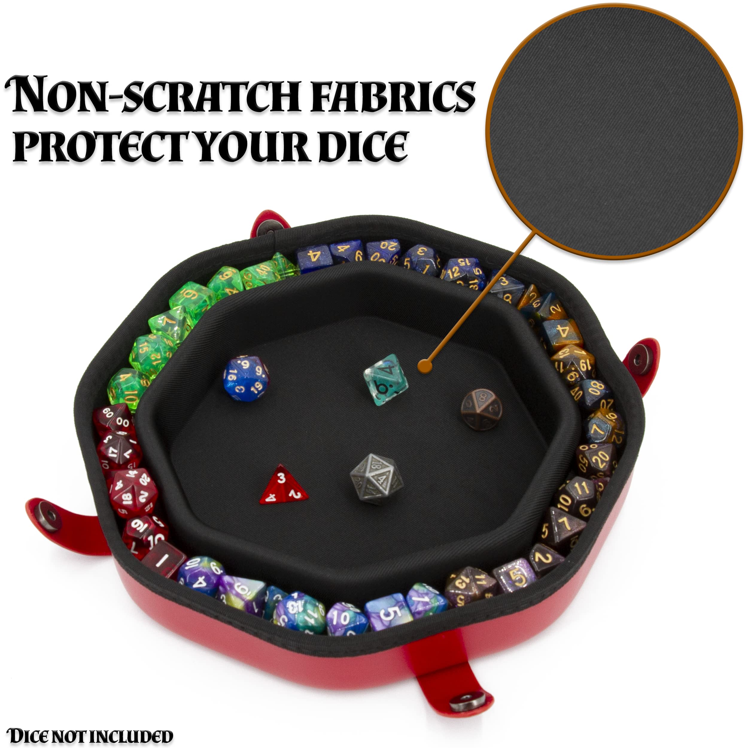 CASEMATIX dice tray dimensions 10x10x2 inches offer ample play area.
