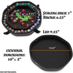 CASEMATIX dice tray dragon-emboss adds stylish tabletop design