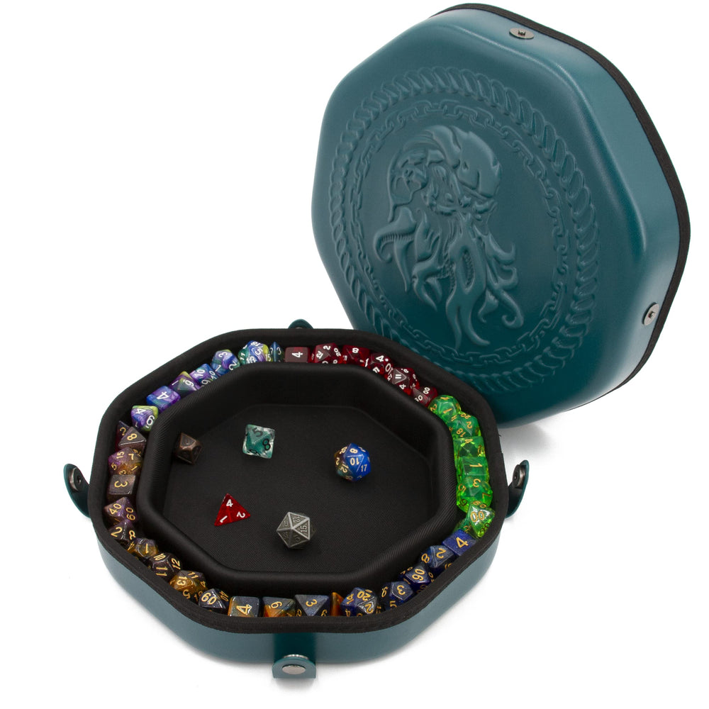 CASEMATIX dice tray open view showing roomy rolling surface for smooth dice rolls.