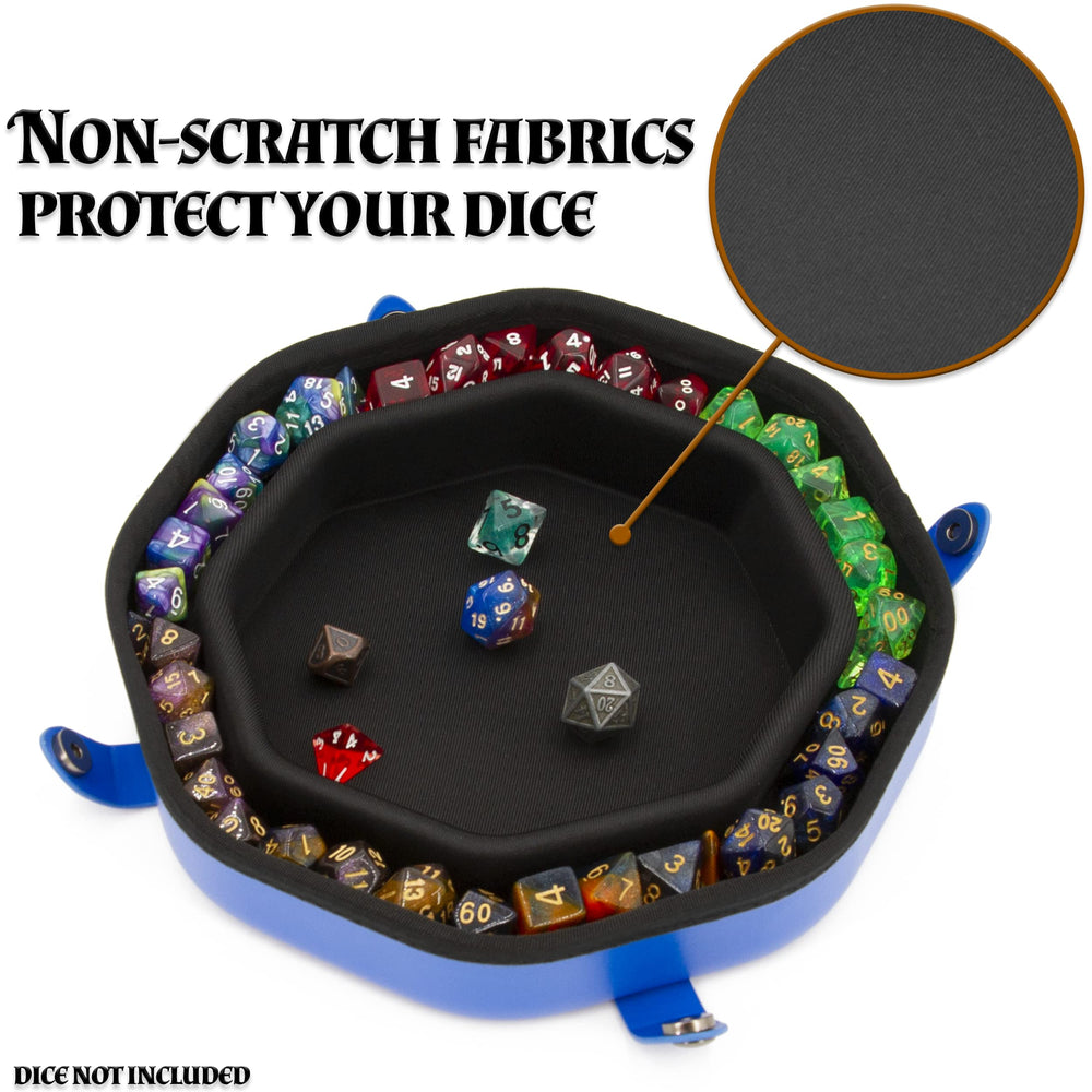 CASEMATIX dice tray rolling area accommodates more than 70 dice during play