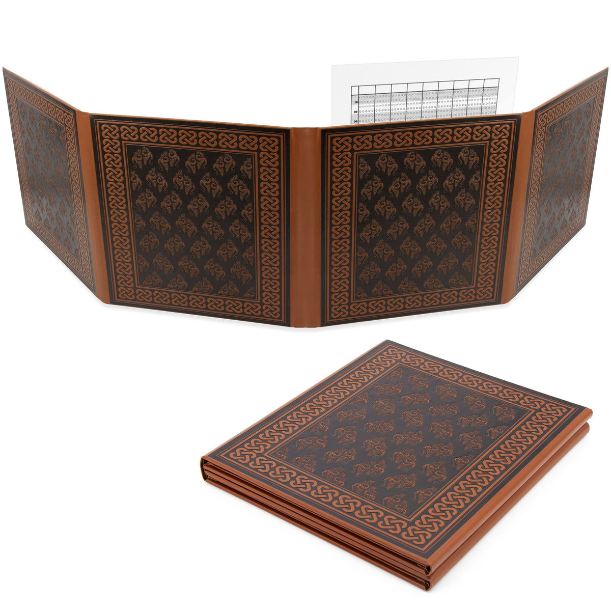 Casematix DM Screen with faux leather embossing for premium tabletop look