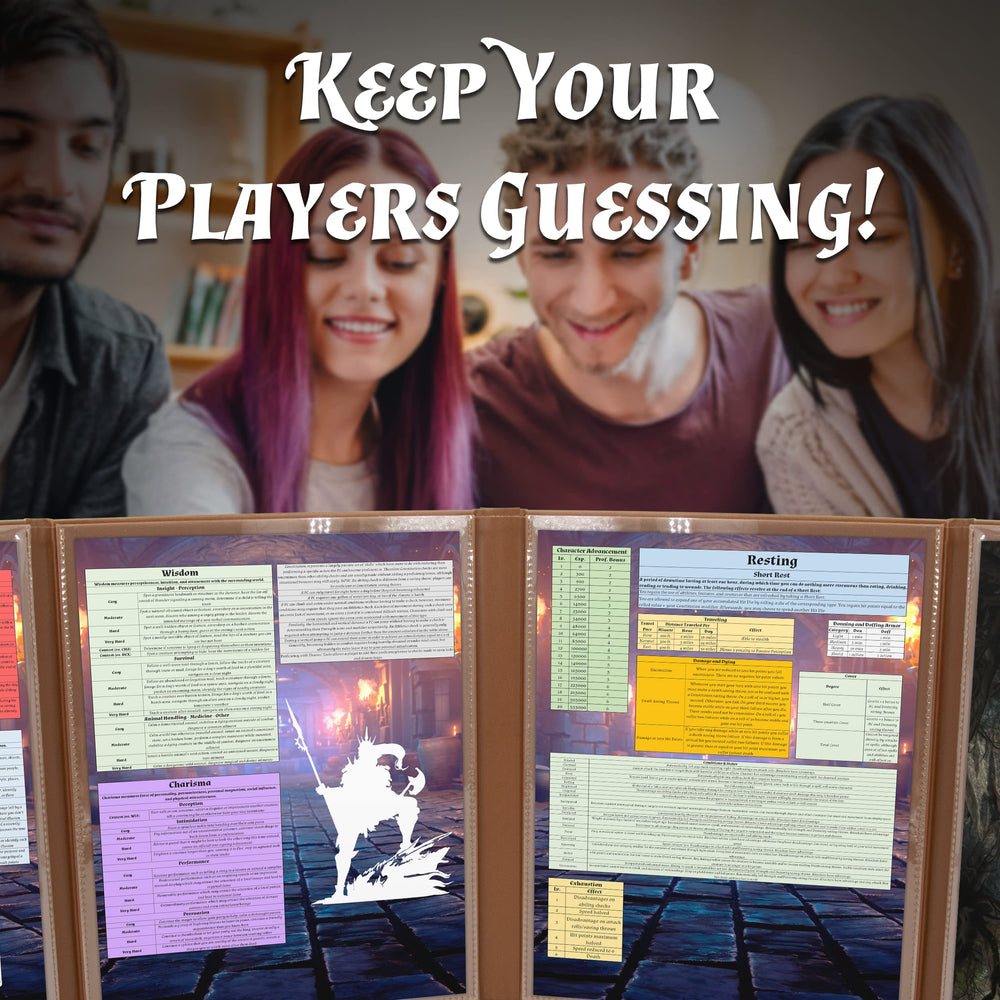 Casematix DM Screen compatible with multiple tabletop RPG systems