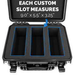 Casematix foam slots keep graded cards secure and scratch-free