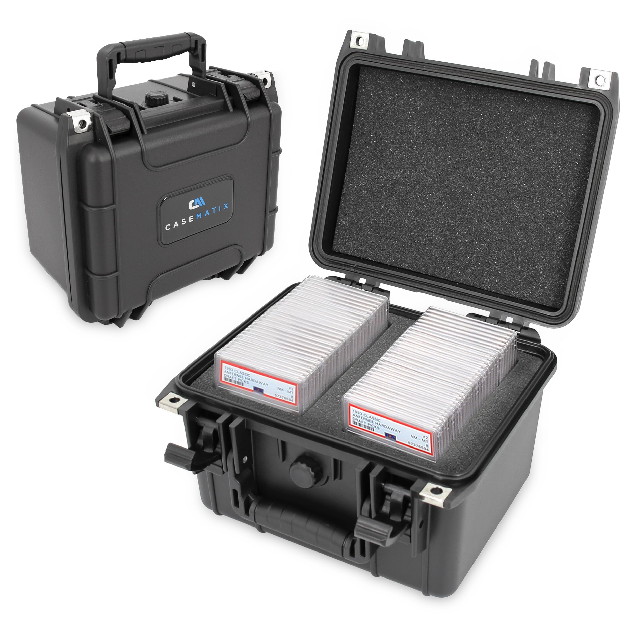 CASEMATIX graded card case with hard-shell exterior protects cards during transport