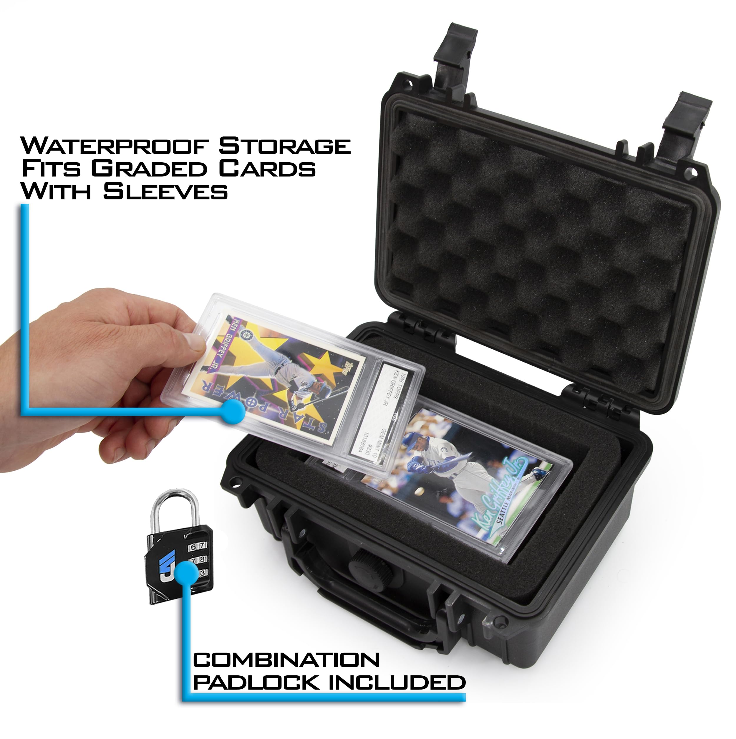 CASEMATIX waterproof seal keeps moisture out of cards in storage