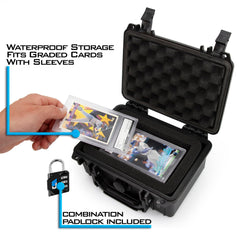 CASEMATIX waterproof seal keeps moisture out of cards in storage