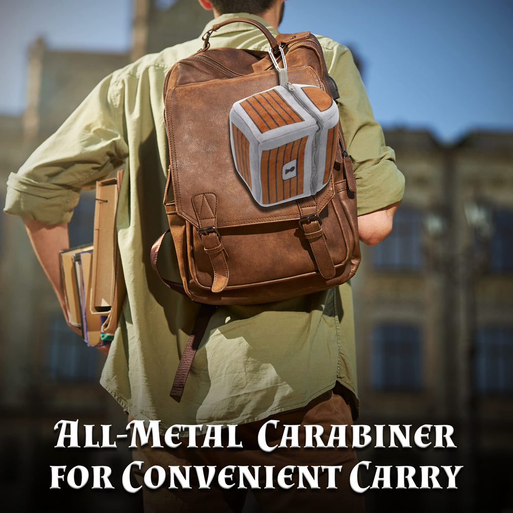 CASEMATIX Mimic Dice Chest includes all-metal carabiner for clipping