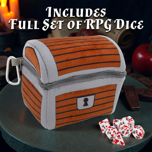 CASEMATIX Mimic Dice Chest with lid open showing access to dice