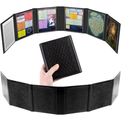 Casematix Miniature DM Screen front view with 6-panel faux leather design for immersion.