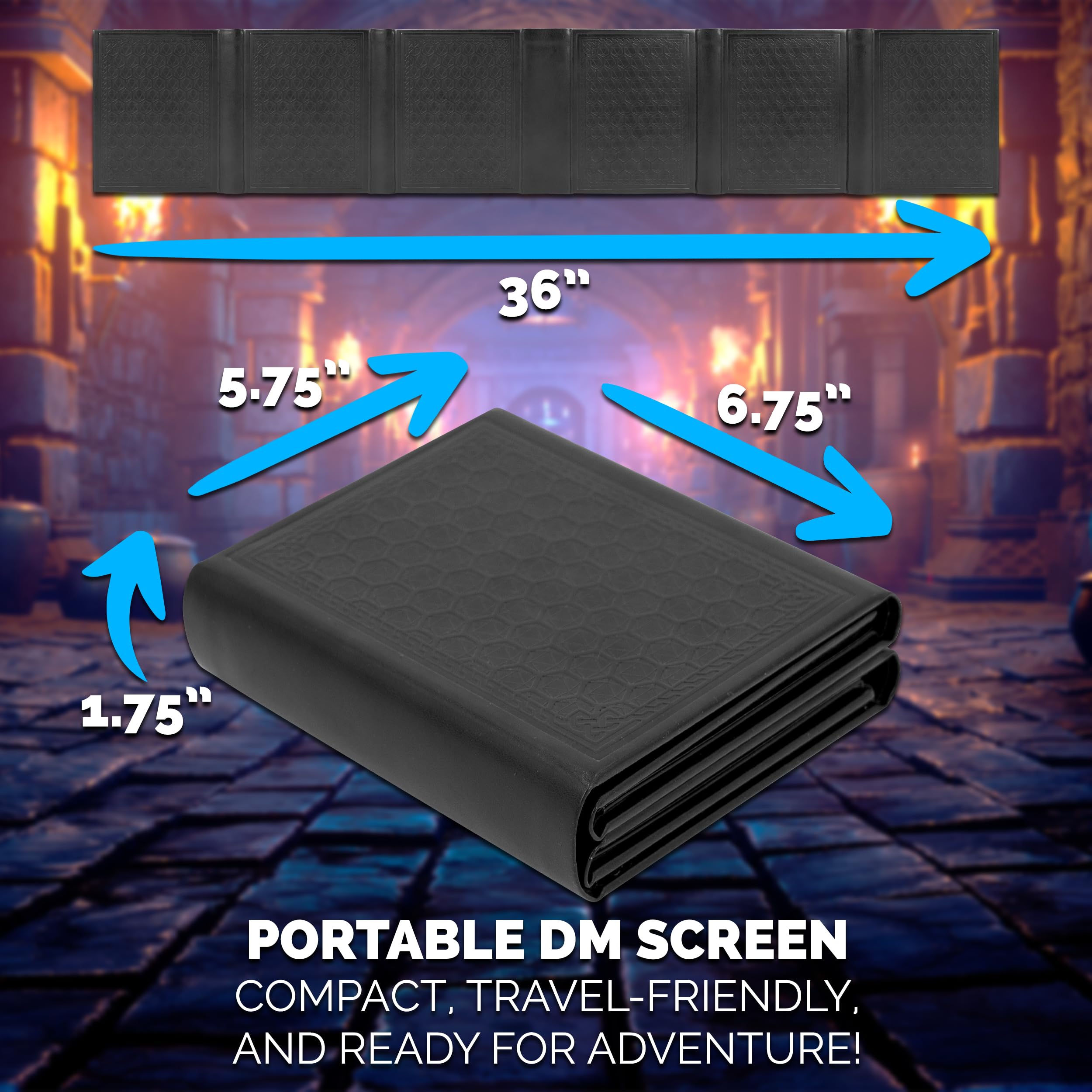 Casematix DM Screen improves table visibility and player engagement.