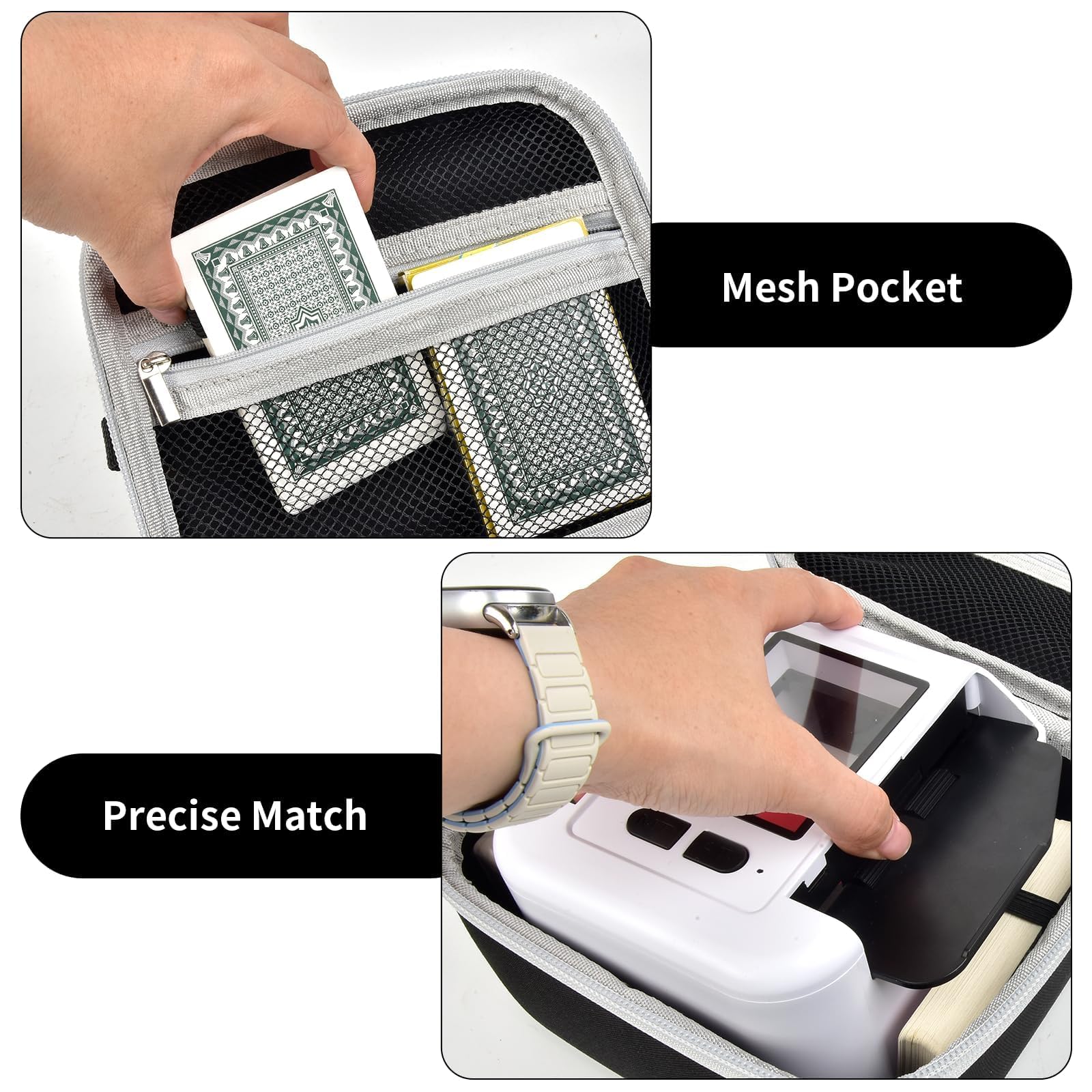 Casmilee Card Shuffler Case front view highlights rugged protection.
