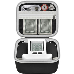 Casmilee Card Shuffler Case inner view shows organized shuffler and decks.