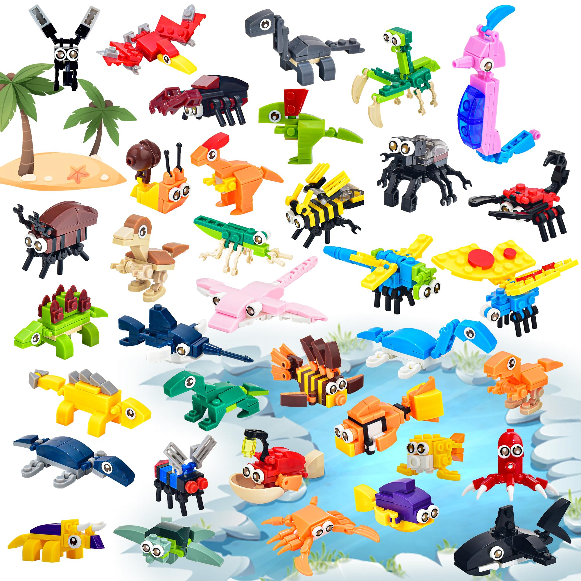 CASRRA insect designs mini blocks for imaginative play and rewards.