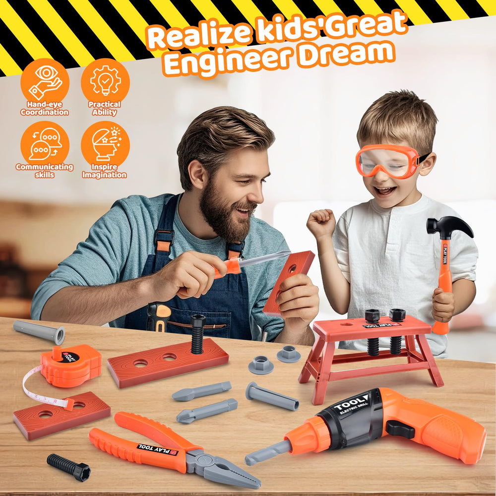 CASRRA 2-in-1 power drill inspires imaginative build projects with realistic sounds.