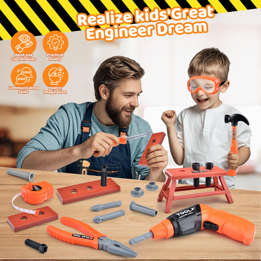 CASRRA 2-in-1 power drill inspires imaginative build projects with realistic sounds.