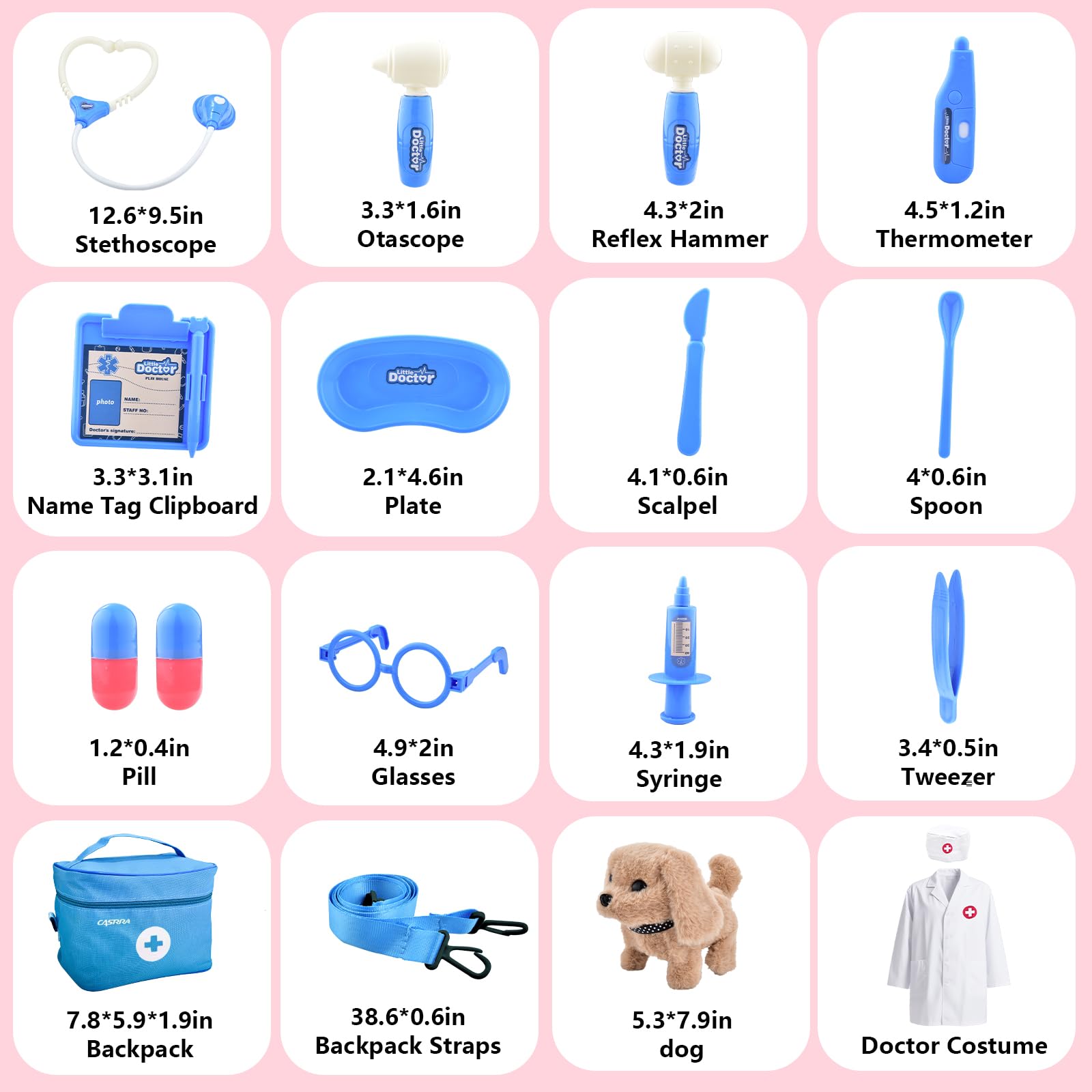 CASRRA toddler doctor kit supports early roleplay with safe, durable materials.