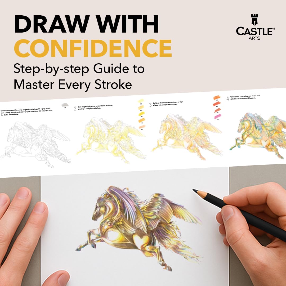 Castle Art Supplies carry-case keeps pencils protected and organized during travel.