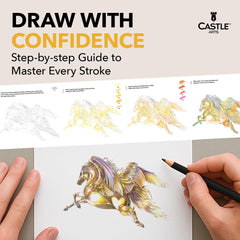 Castle Art Supplies carry-case keeps pencils protected and organized during travel.
