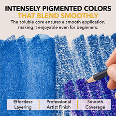 Castle Art Supplies wet-blend capability enables smooth transitions on watercolour paper.