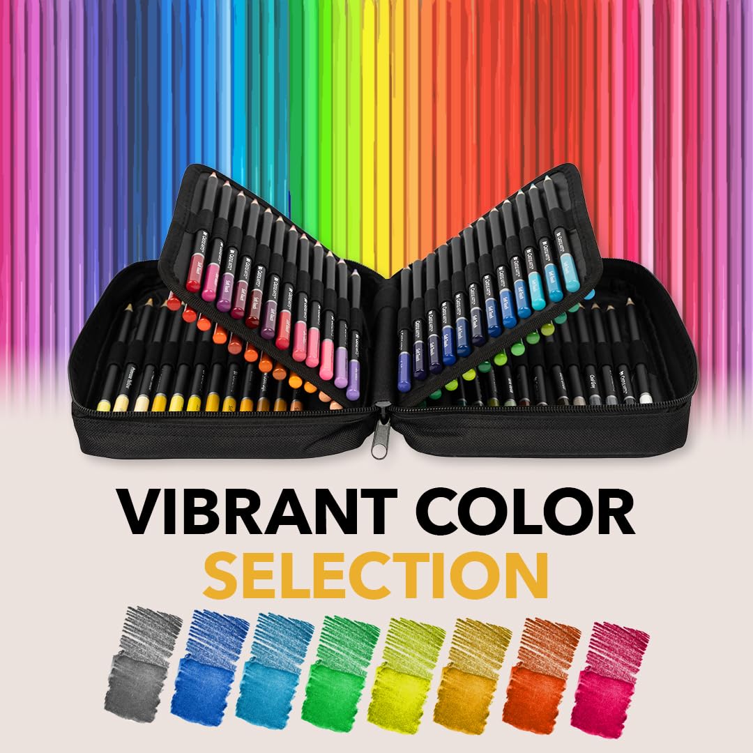 Castle Art Supplies vibrant shades swatches highlight rich pigments for bold painting.