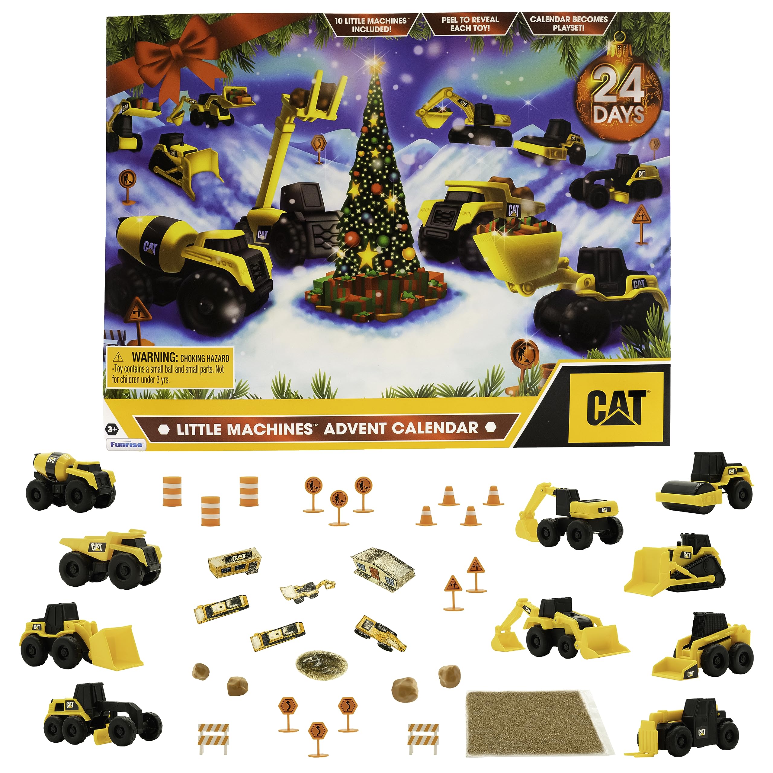 CAT Construction Advent Calendar box cover inviting holiday play for kids