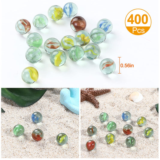 CHUKEMAOYI cat-eye glass marbles showcase colorful patterns for art projects.