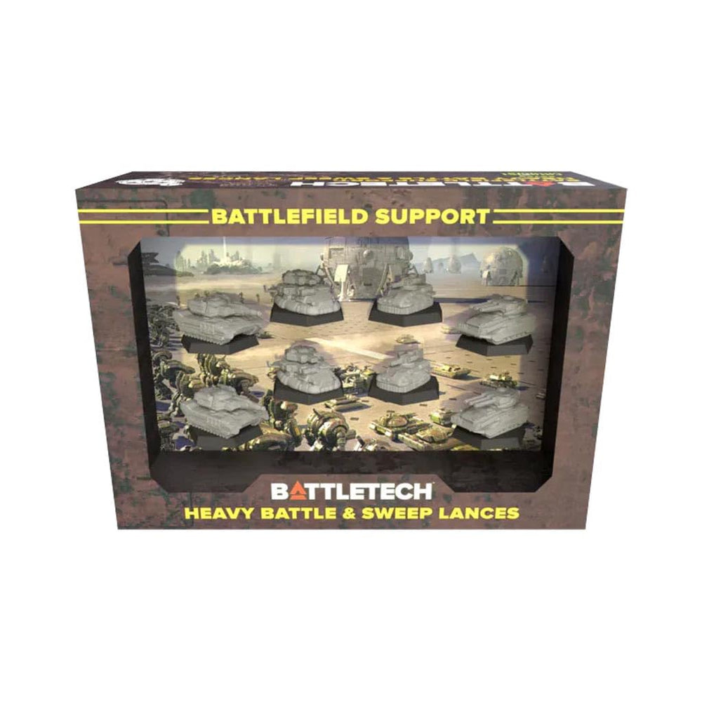 Catalyst Game Labs Battlefield Support Heavy Battle & Sweep Lances box, ready for BattleTech battles.
