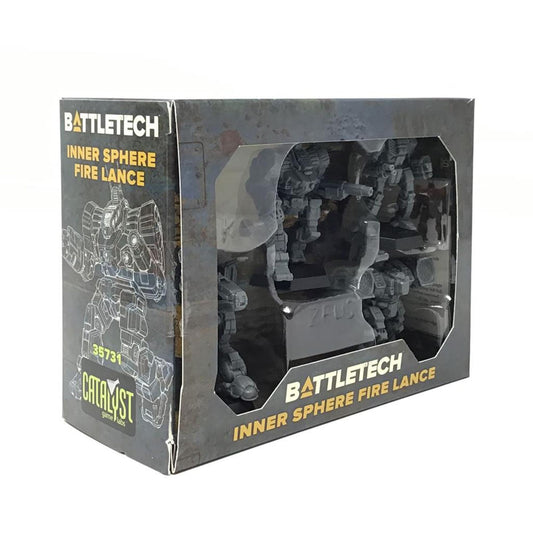 Catalyst Game Labs Fire Lance Longbow miniature for BattleTech, highly detailed for dramatic tabletop battles.