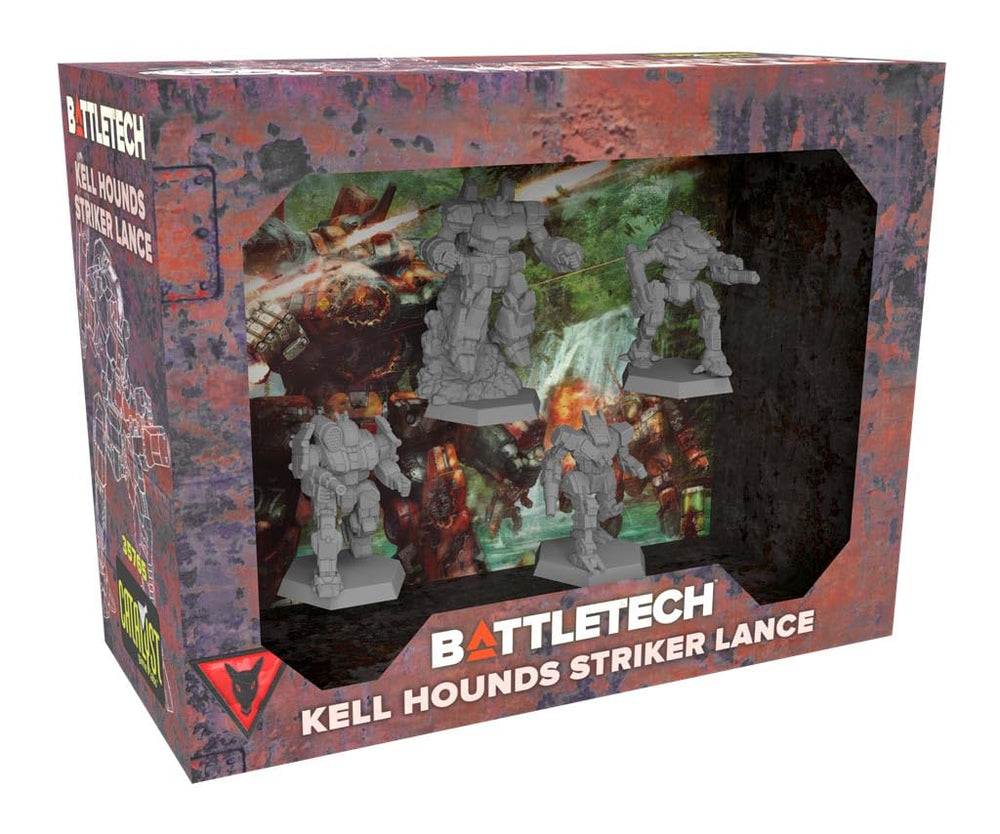 Kell Hounds Striker Lance miniature by Catalyst Game Labs, ready for epic BattleTech battles on the tabletop.